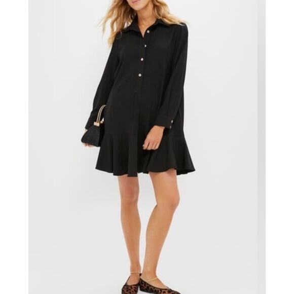 Tuckernuck Dresses & Skirts - NWT Tuckernuck Pomander Place Callahan Dress Black Crepe Shirt Dress Size XS